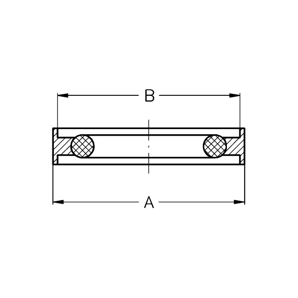 [28122107] KF DN 50 centerring, udvendig, alu/buna