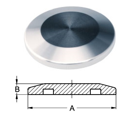 [28130111] KF DN 20/25 blindflange, AISI304