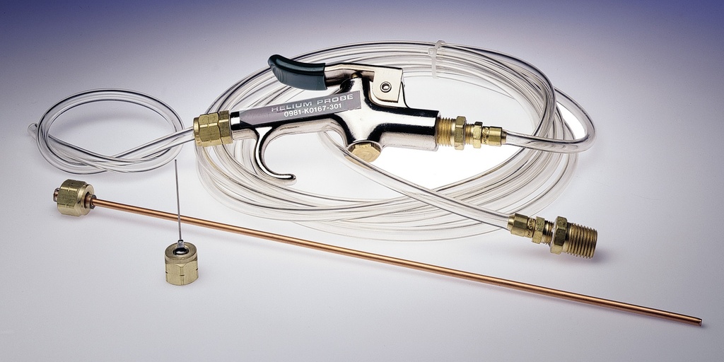 Spray føler med slange til Agilent helium læksøger