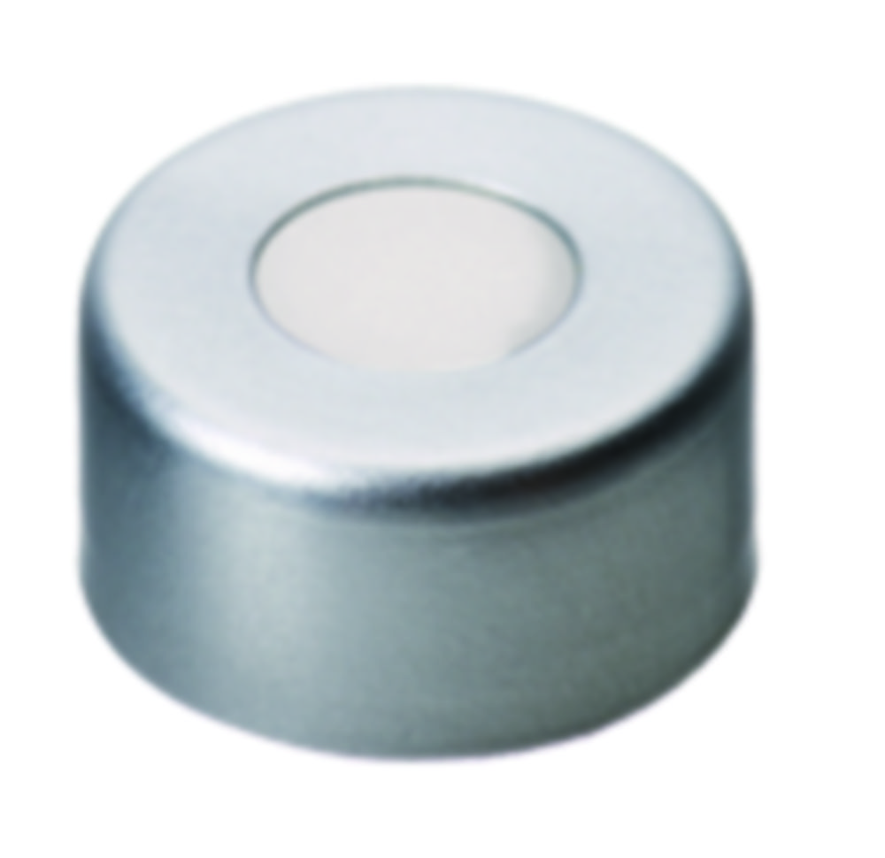 Crimp-låg, LLG, N 11, alu m. hul, sølv, PTFE 53 D
