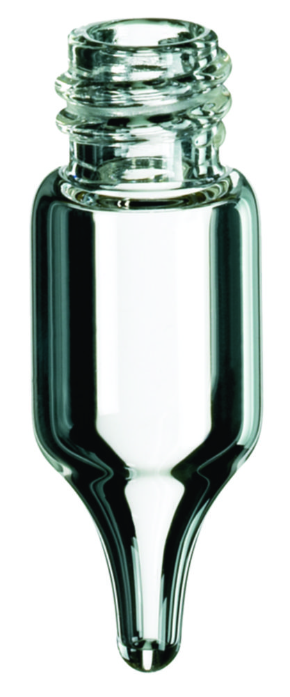 [4001563] Vials m. gevind, LLG, N 8, smal åbning, konisk bund, 1,1 mL, klar