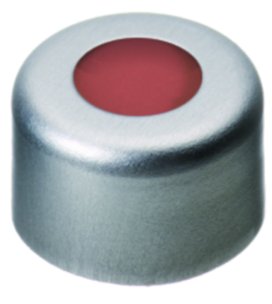 [4008200] Crimp-låg, LLG, N 8, alu m. hul, sølv, gummi/PTFE 45 A