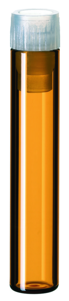 Shell vials m. PE-prop, LLG, N 8, brun, 1 mL