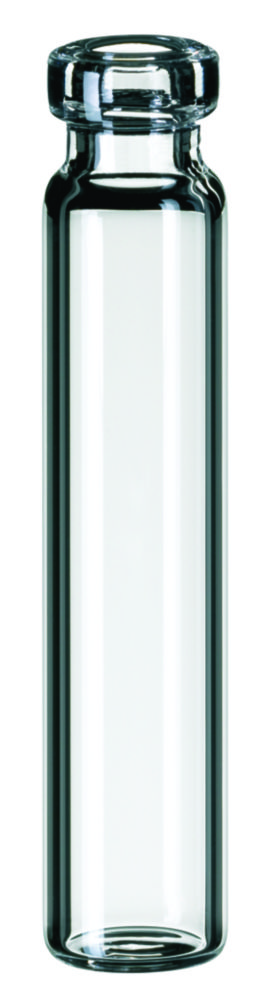 Mikrovials m. krave, LLG, N 8 crimp, 1,2 mL, flad bund, klar