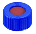 [4008228] Skruelåg, LLG, N 9 short thread, blå PP m. hul, gummi/PTFE 45 A