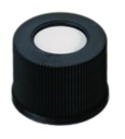 [4008235] Skruelåg, LLG, N 10, sort PP m. hul, silikone/PTFE 45 A