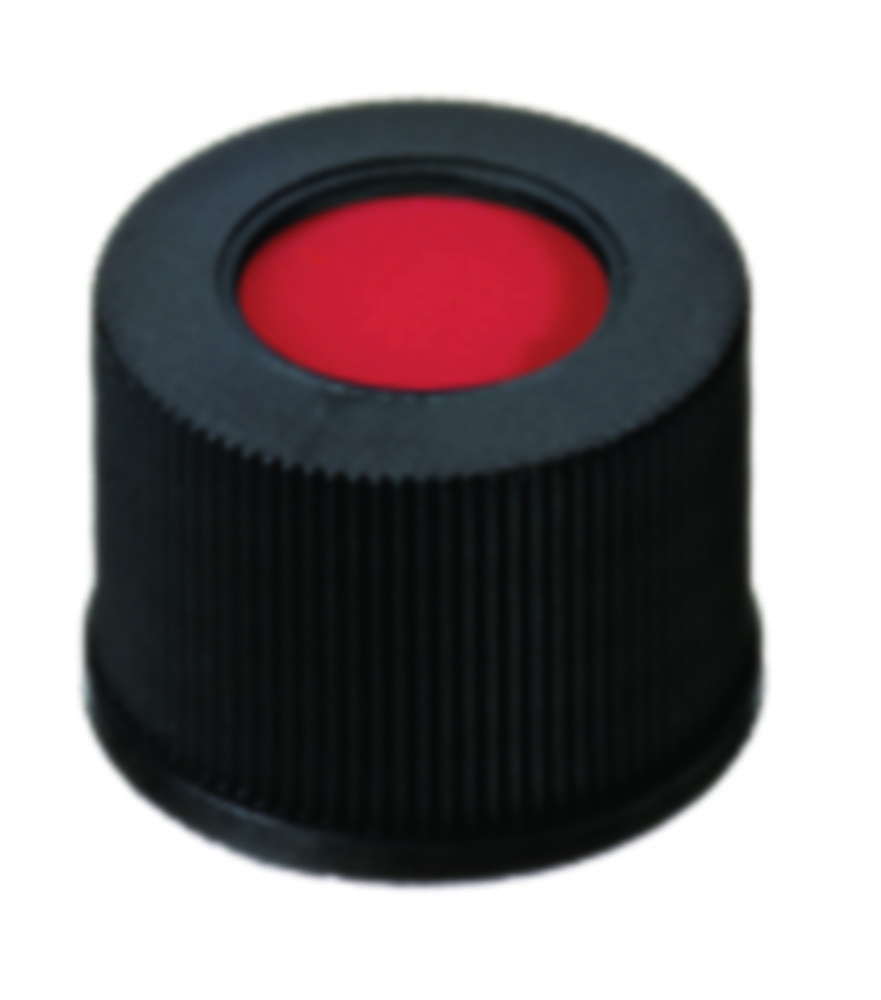 [4008236] Skruelåg, LLG, N 10, sort PP m. hul, PTFE/silikone/PTFE 45 A
