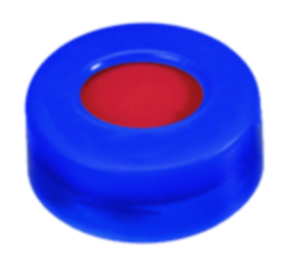 Snap-låg, LLG, N 11, blå PE m. hul, PTFE/silikone/PTFE 45 A