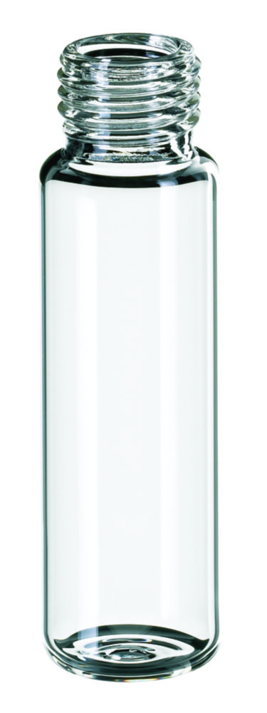 Headspace vials m. gevind, LLG, N 18 precision, rundet bund, 20 mL, klar