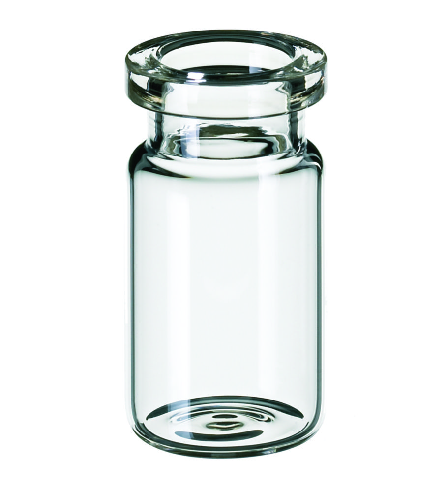 Headspace vials m. krave, LLG, N 20 HS crimp, flad bund, 5 mL, klar