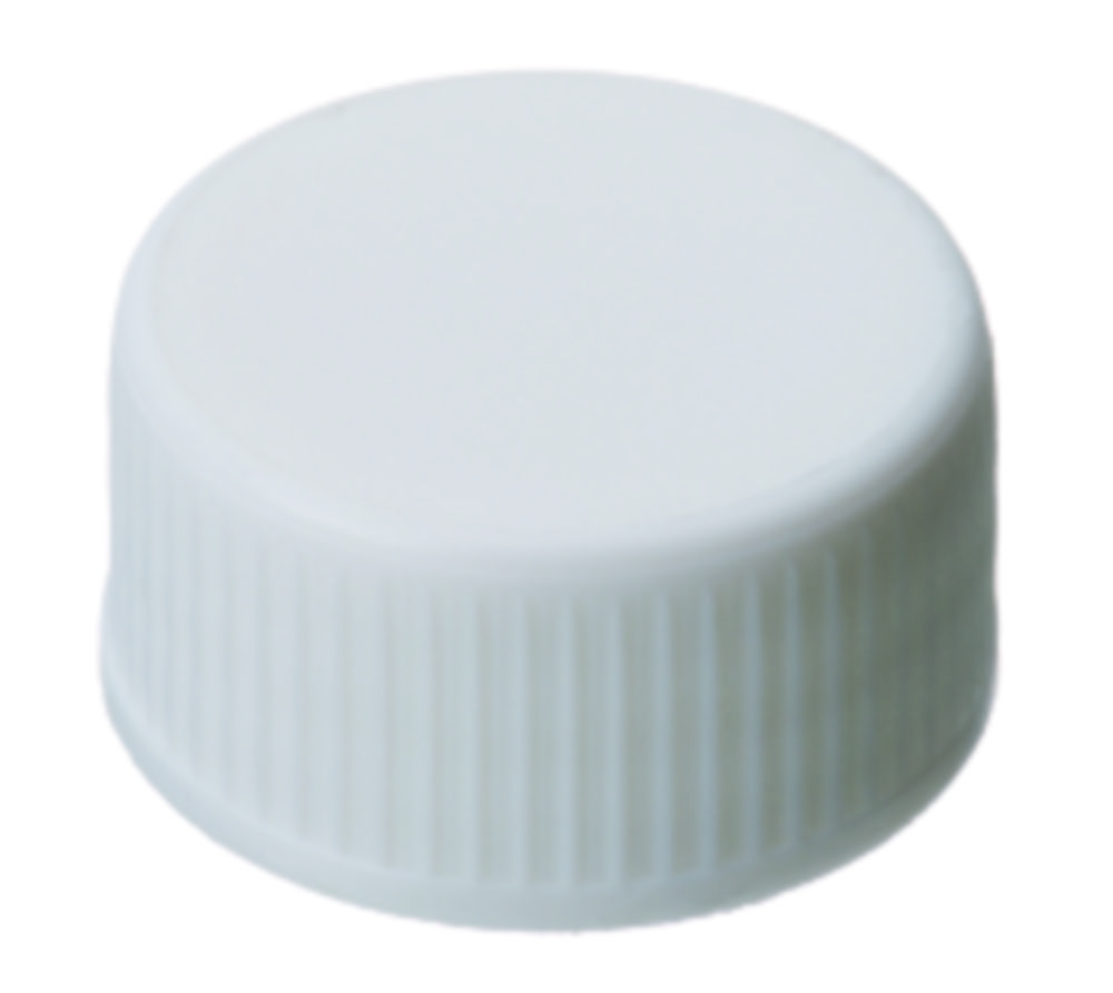 Skruelåg, LLG, N 24, hvid PP, silikone/PTFE 45 A, UltraBond
