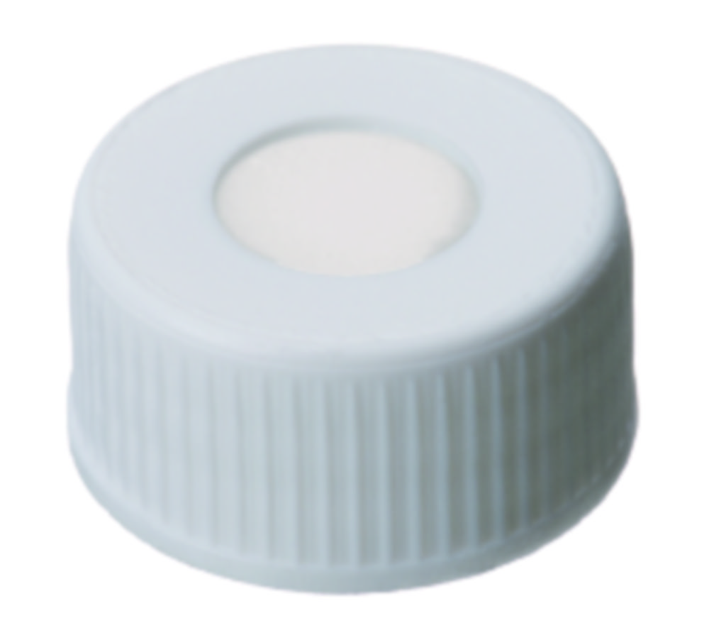Skruelåg, LLG, N 24, hvid PP m. hul, silikone/PTFE 45 A, UltraBond