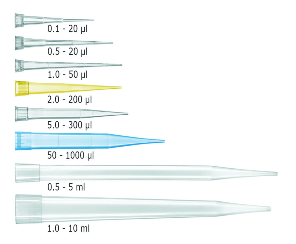 Pipettespids, BrandTip, 1 - 10 ml, usterile, pose, 2 x 100 stk.