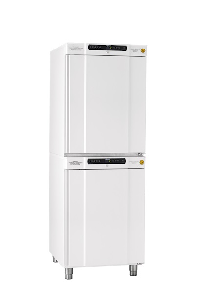 Køle-/fryseskab, GRAM BioCompact II RR210/RF210, +2/20 og -25/-5°C, 2x125L, hvid