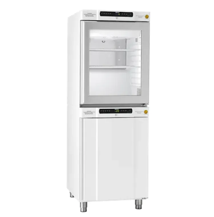 Køle-/fryseskab, GRAM BioCompact II RR210/RF210, +2/20 og -25/-5°C, 2x125L, glasdør, hvid