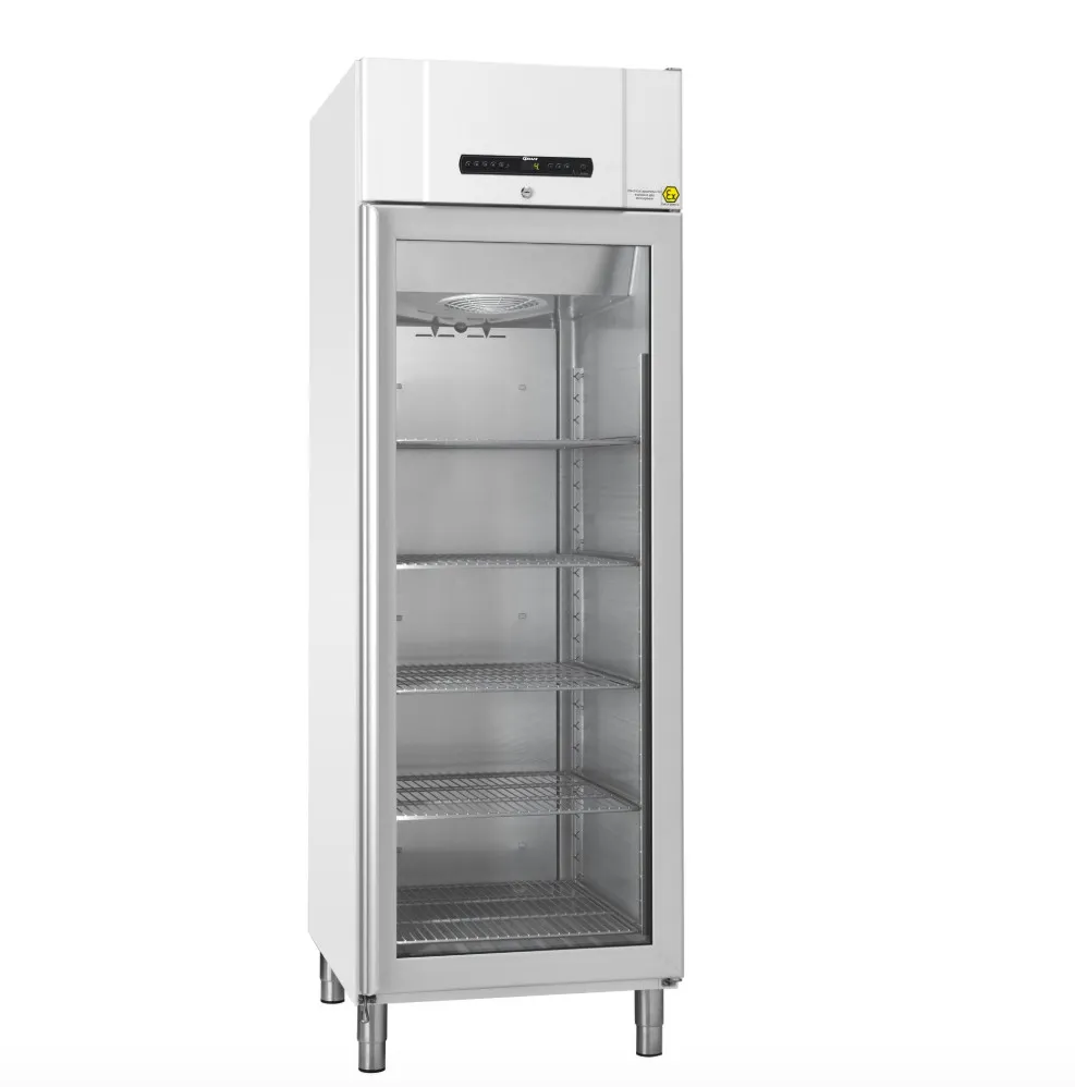 Køleskab, GRAM BioCompact II RR610, +2/20°C, 583L, glasdør, 5 hylder, hvid
