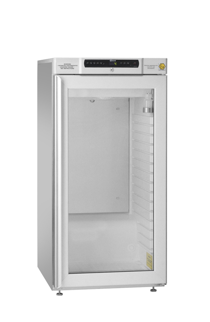 [4563041] Køleskab, GRAM BioBasic RR310, +2/15°C, 218L, glasdør, 4 hylder, hvid