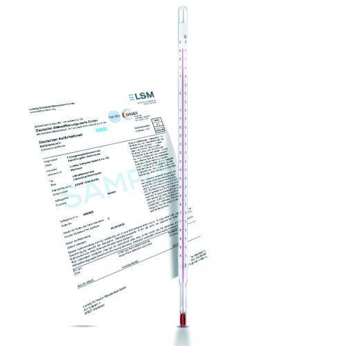 Præcisionstermometer, -10 til 100°C i 0,5°C, 270mm