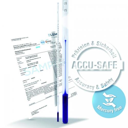 Præcisionstermometer, -7 til 105°C i 0,5°C, 300mm