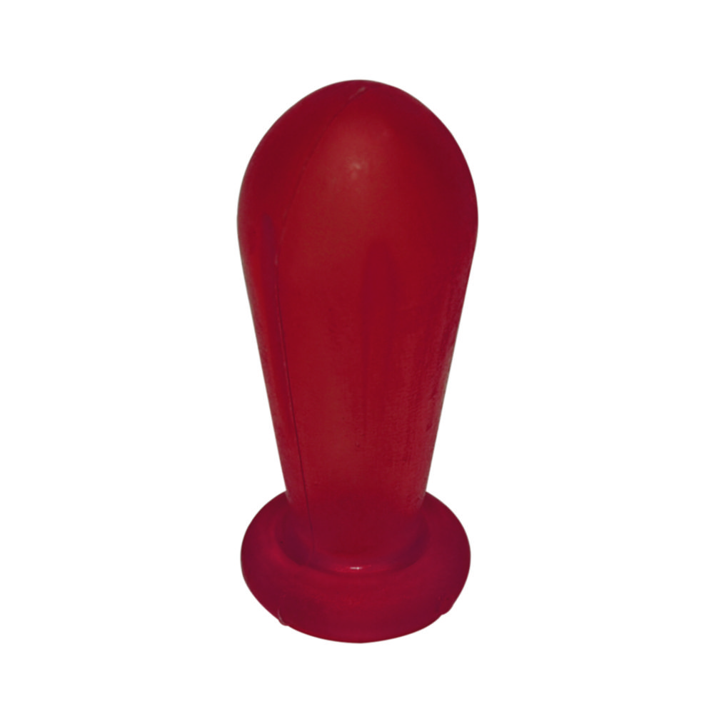 Pipettebold til glas pasteurpipetter, Deutsch & Neumann, Naturgummi/latex, rød, 2 ml