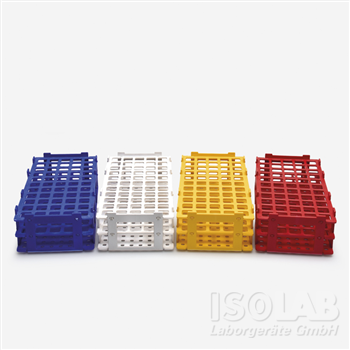 Reagensglasstativ, PP, til 84(6x14) rør Ø13mm, blå