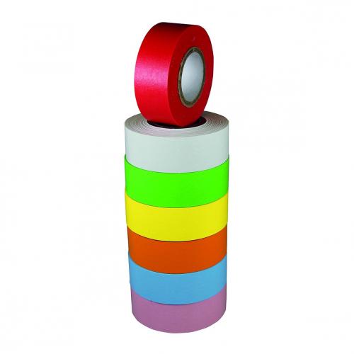 LLG label tape, 12,7 m x 12,7 mm, ass. farver