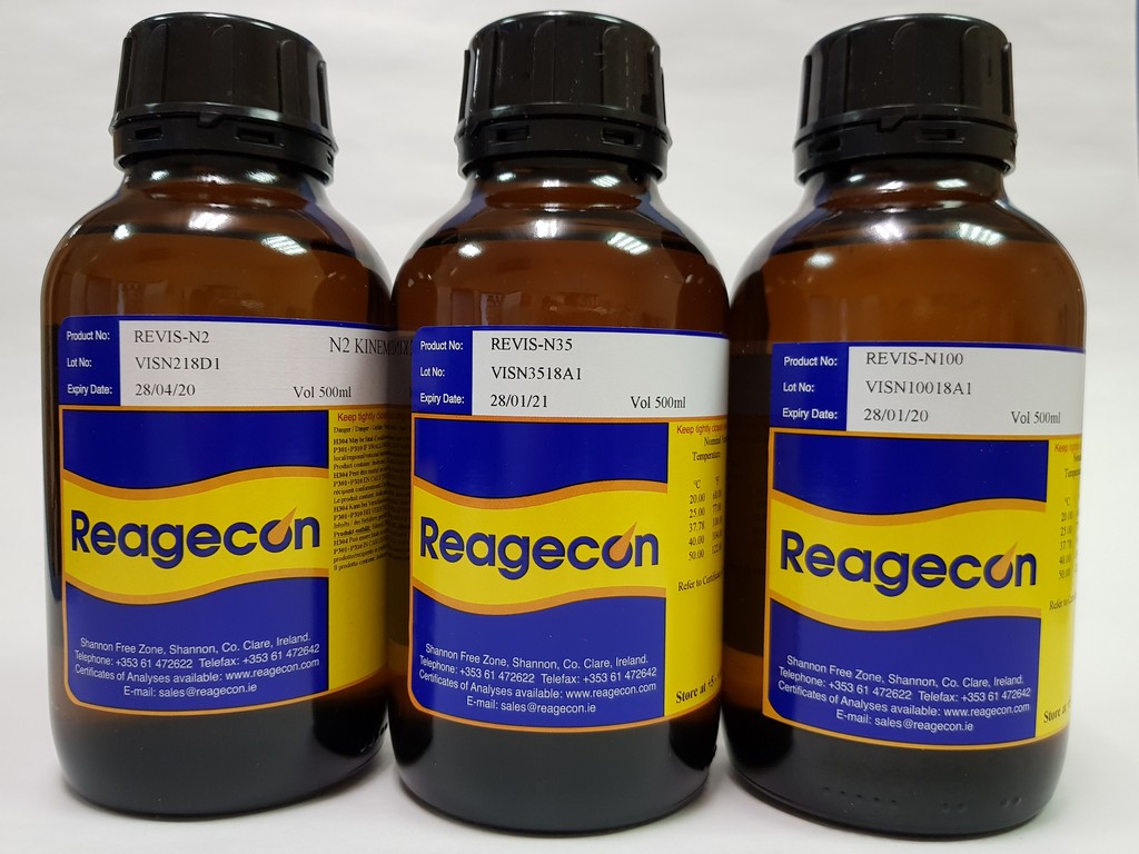 Viskositets-standard N5100, Reagecon, 17000cSt/15000cP, 25 °C, 500 mL