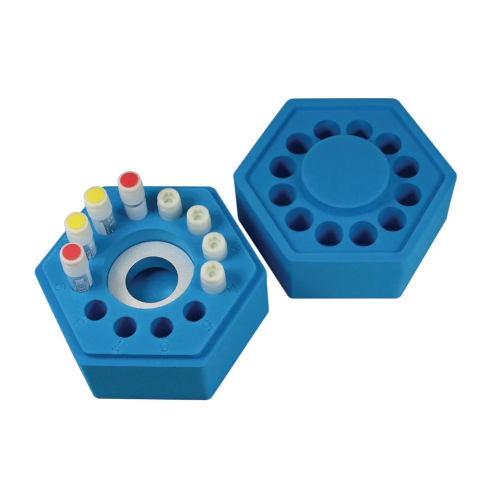 [4665863] FreezerCell Hexagon til indfrysning 12 x 1,0/2,0 ml kryorør, blå, 1°C/min.