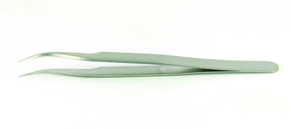 Tweezers 120 mm, stainless steel type 7.SA,  tips: curved, fine