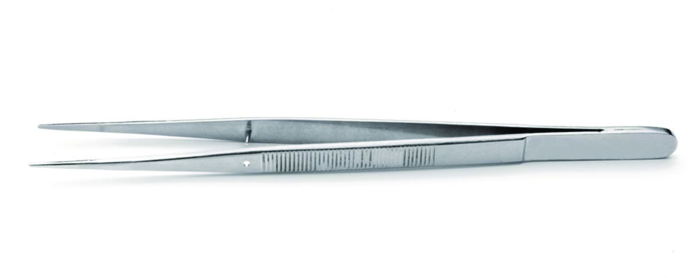 Tweezers 155 mm, stainless steel type 648.SA,  tips: straight, fine nickel plate