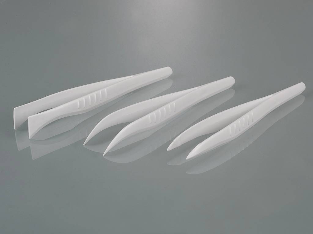 Pincet, PS, spidse riflede kæber, sterile, 130 mm