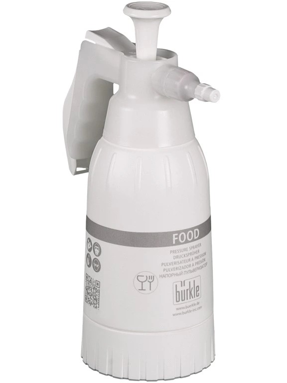 Tryksprayer med håndpumpe til fødevarer, HDPE, 3 bar, 1200 ml