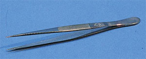 Pincet, lige, spidse kæber, 130 mm