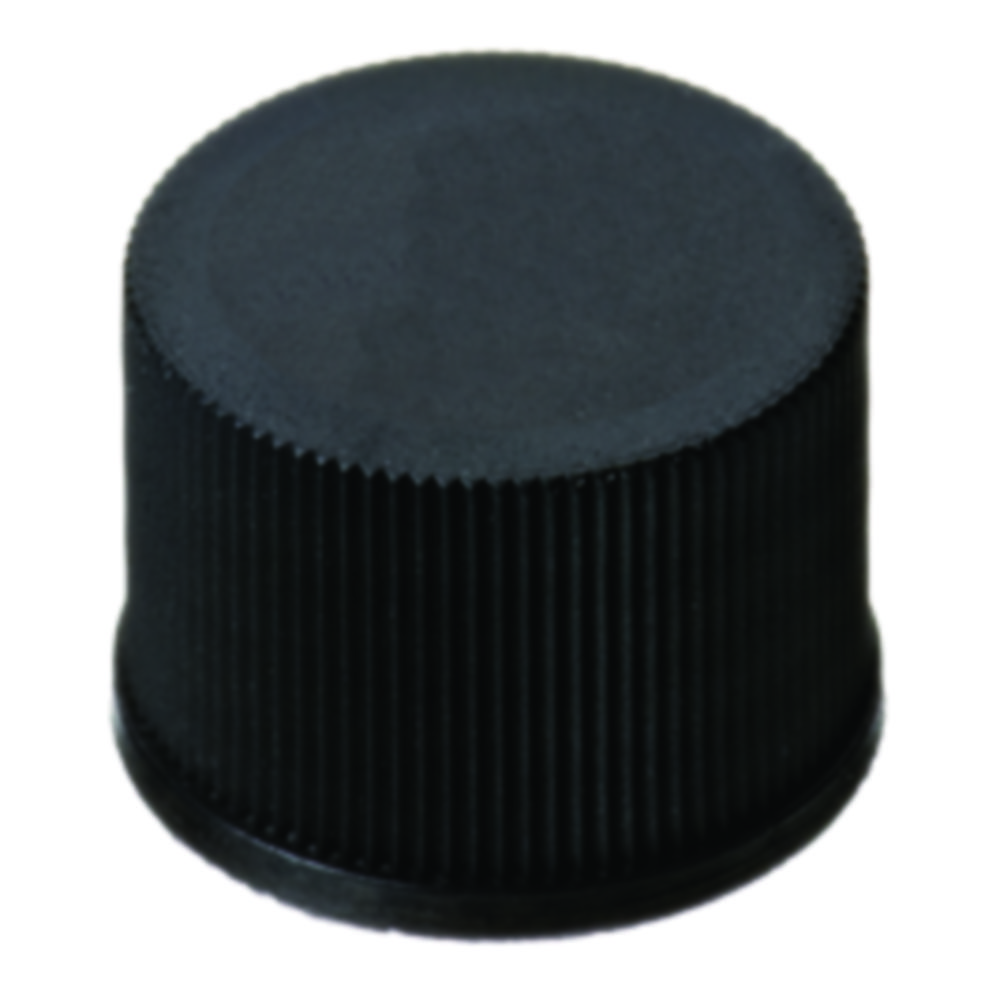 Skruelåg, LLG, N 15, sort PP, butyl/PTFE 55 A