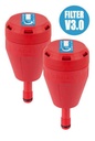 Kulfilter, SCAT Exhaust filter M V3.0, GL 14, m. stænkskærm og levetidsindikator, 2 stk