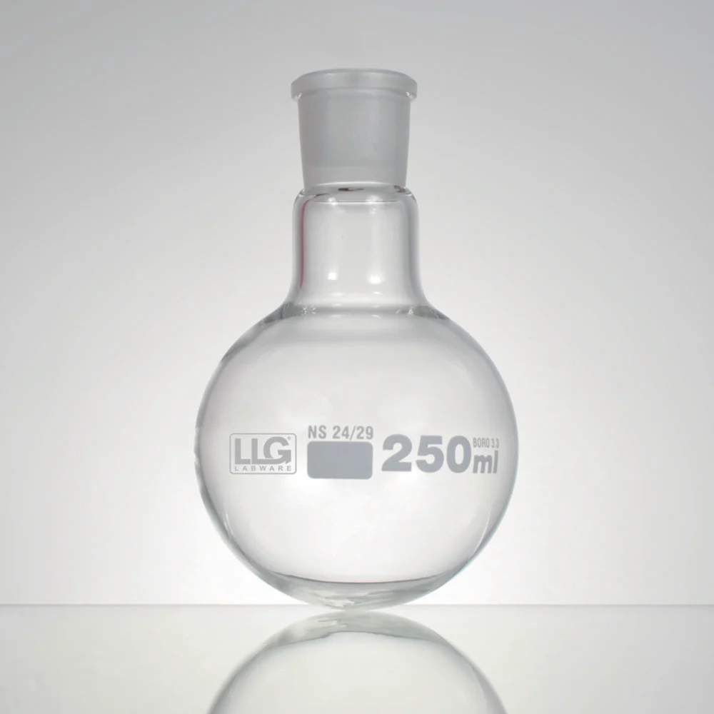 Rundkolbe med NS24, LLG, 500 mL, 2 stk