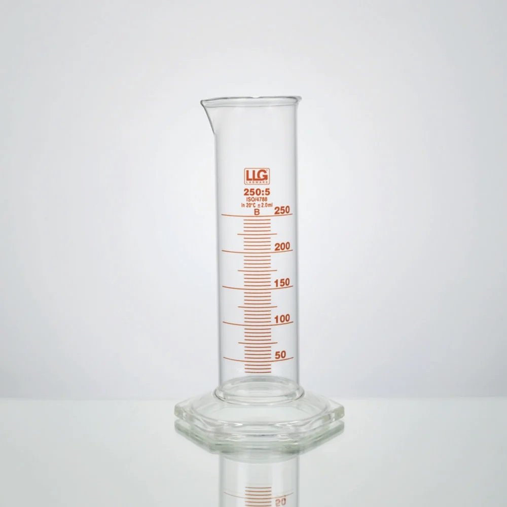 Målecylinder, LLG, lav, kl. B, 25 mL, 2 stk