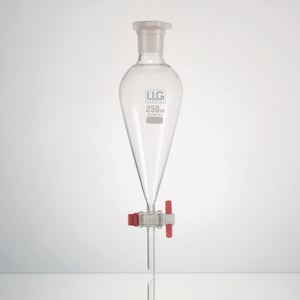Skilletragt, LLG, konisk, med inddeling, 50 ml