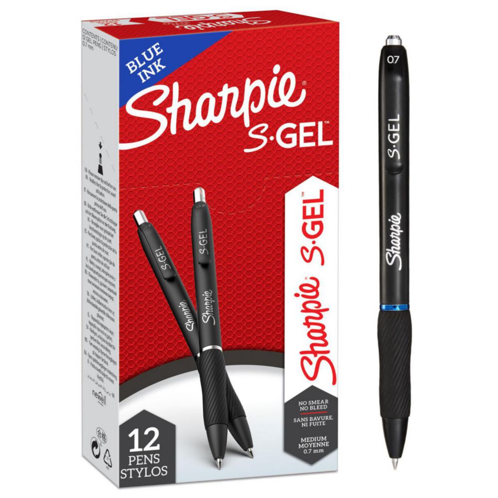[4687595] Sharpie® S-Gel - Gel pen, 0,7 mm, blå, 12/pk
