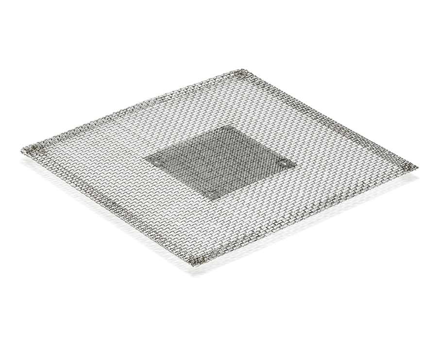 Trådnet, med midte i rustfrit stål, 195 x 195 mm