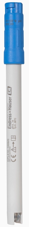 pH-elektrode, Endress+Hauser CPL51E, plast, gel, glasdiafragme, NTC, Memosens