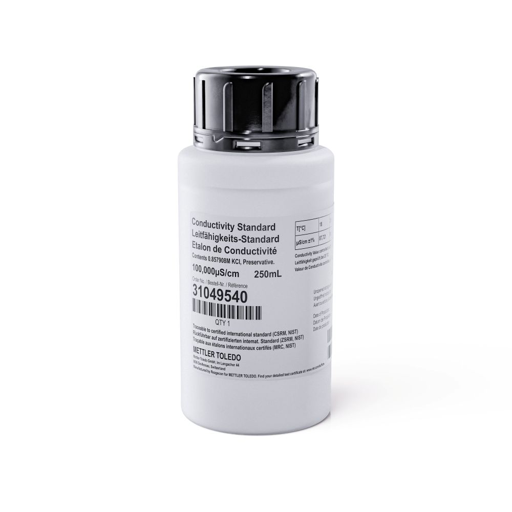 Ledningsevnestandard, Mettler-Toledo, 100.000 µS/cm, 250 mL