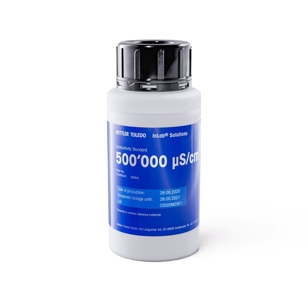 Ledningsevnestandard, Mettler-Toledo, 500.000 µS/cm, 250 mL