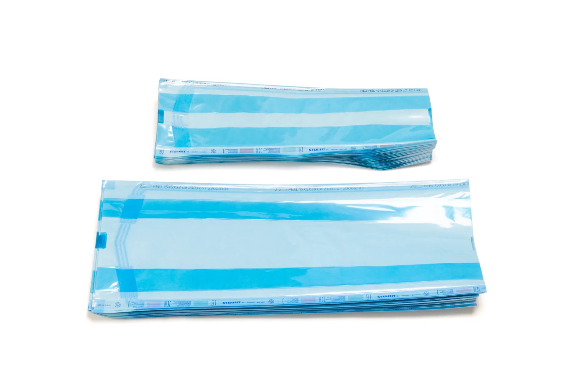 Autoklaveposer med fold, 100 x 300 mm