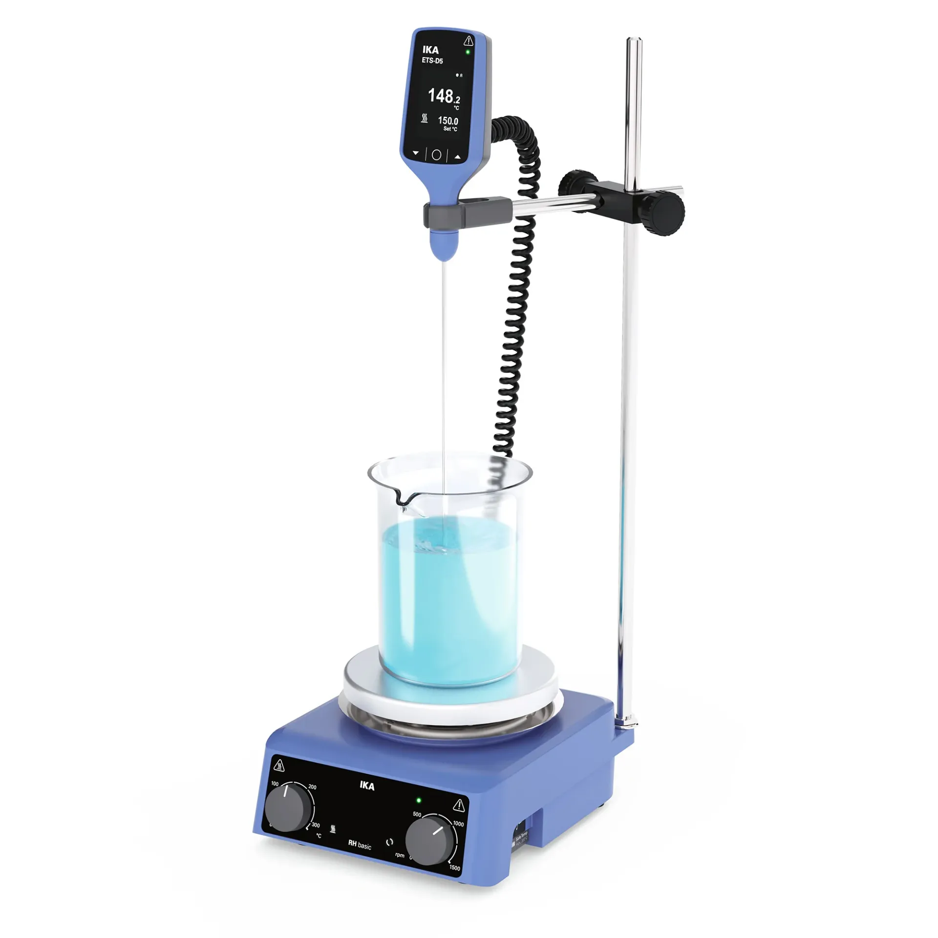Magnetomrører, RH basic pakke, IKA, komplet pakke med temperatursensor, 310°C, 1500 rpm