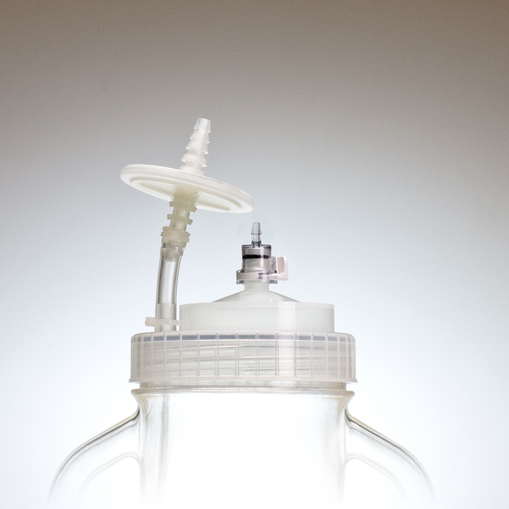 Transfer Cap, Quick Connect 1/8" til 5L Optimum Growth flasker