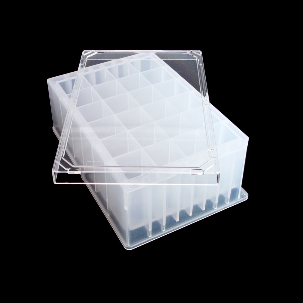 [4880236] Deep well plade, THOMSON 24 brønds, 10.8 ml, med låg, steril