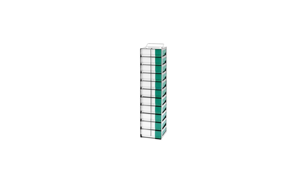 Classic rack kummefryser, TENAK, 50 mm bokse, h:664 x b:140 x d:140 mm, 12 bokse