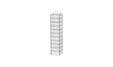 [4924514] Comfort rack kummefryser, TENAK, 50 mm bokse, h:609 x  b:140 x d:140 mm, 11 bokse, fjederlås