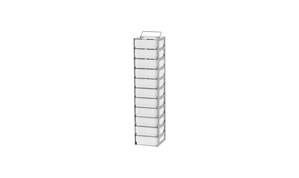 Comfort rack kummefryser, TENAK, 50 mm bokse, h:664 x  b:140 x d:140 mm, 12 bokse